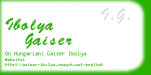 ibolya gaiser business card